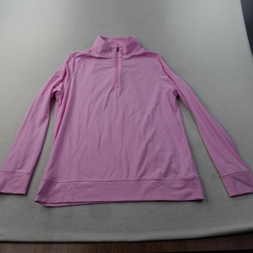 G/Fore 1/4 Zip Pullover Womens Medium Pink Golf Performance Mock Neck Stretch